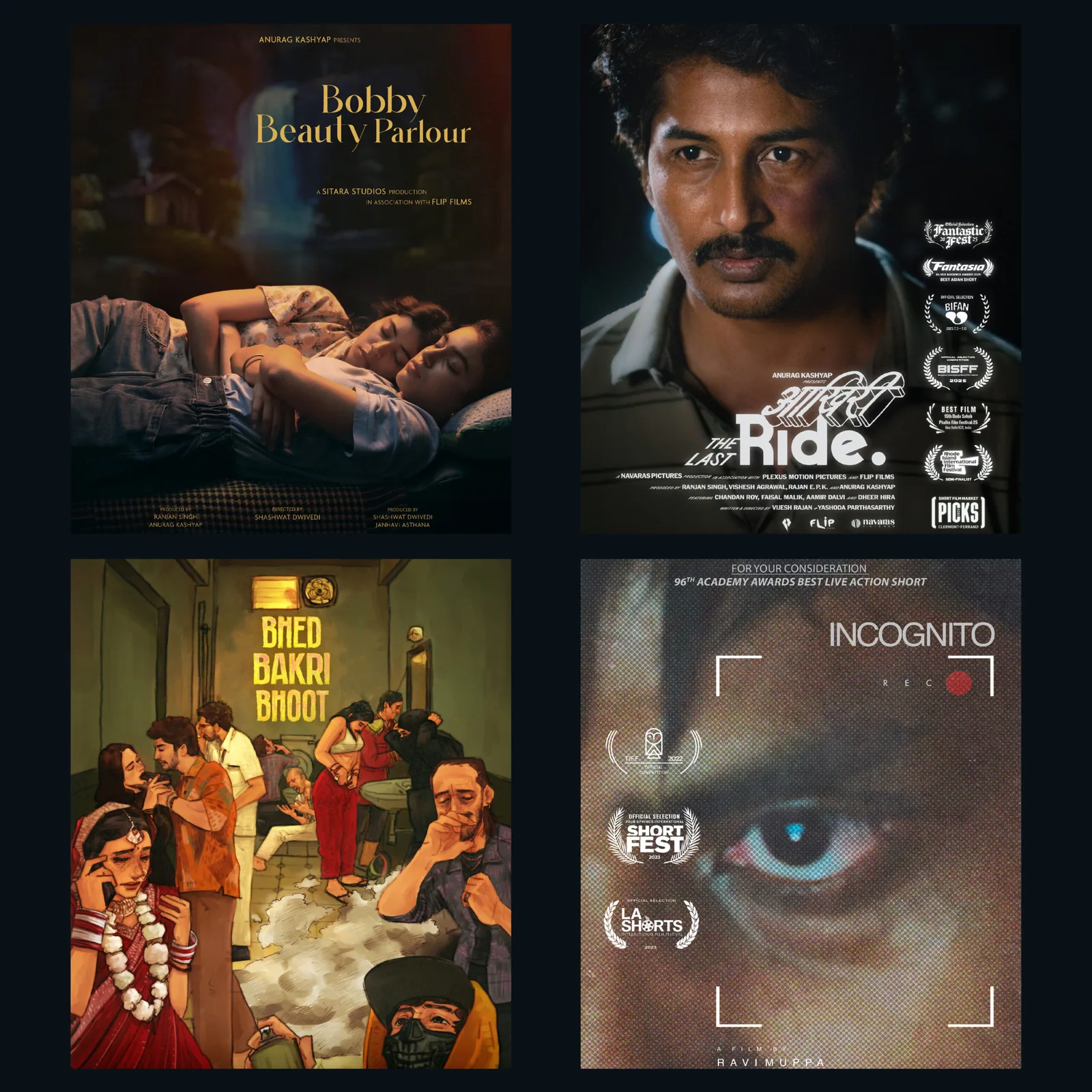 Screenings of Bobby Beauty Parlour, Aakhri Ride, Bhed Bakri Bhoot, and Incognito